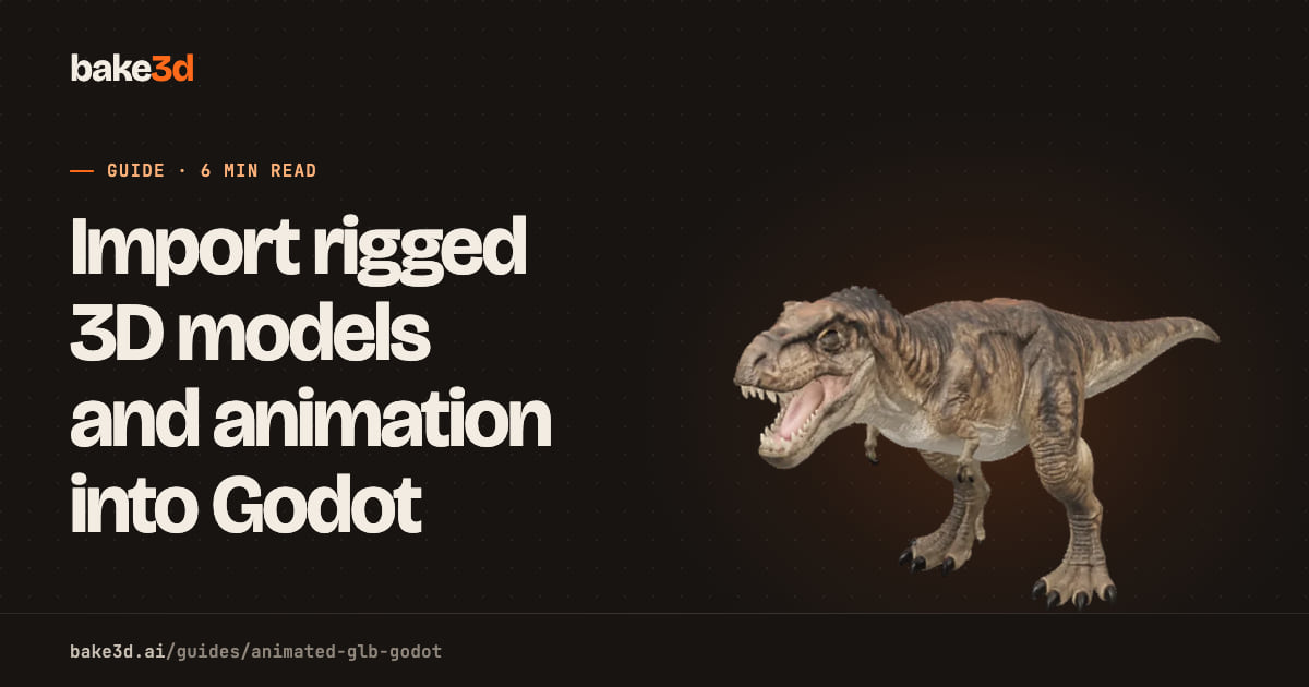 Import rigged 3D models and animation into Godot | Bake3D