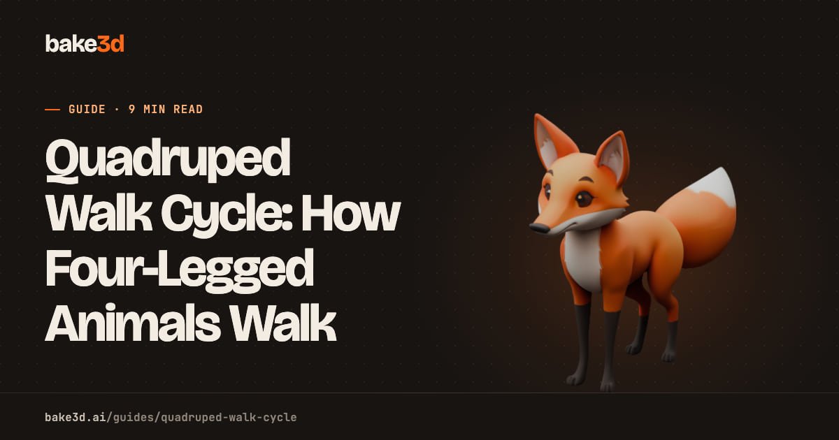 Quadruped Walk Cycle: Dog, Cat and Horse Walk Animation | Bake3D