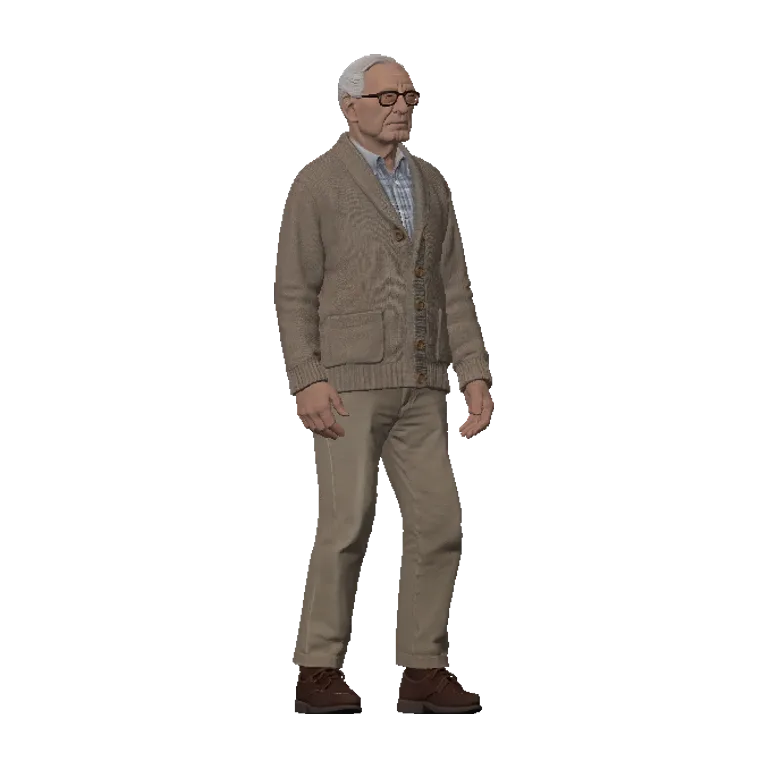 Person character made and rigged with Bake3D