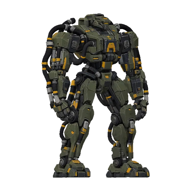 Robot character made and rigged with Bake3D